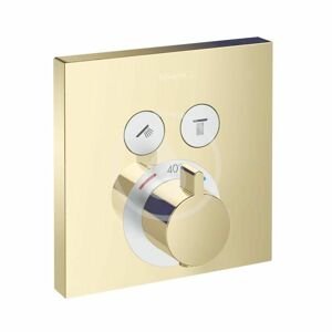 HANSGROHE - Shower Select Termostatická batéria pod omietku na 2 spotrebiče, leštený vzhľad zlata 15763990
