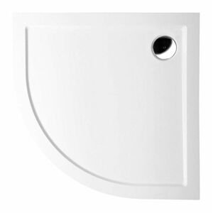 POLYSAN - SERA sprchová vanička z liateho mramoru, štvrťkruh 90x90cm, R550, biela 11231