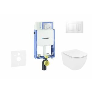 GEBERIT - Kombifix Modul na závesné WC s tlačidlom Sigma30, matný chróm/chróm + Ideal Standard Tesi - WC a doska, Aquablade, SoftClose 110.302.00.5 NU7