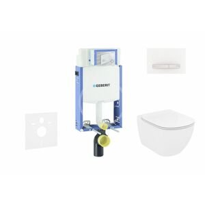 GEBERIT - Kombifix Modul na závesné WC s tlačidlom Sigma50, alpská biela + Ideal Standard Tesi - WC a doska, Aquablade, SoftClose 110.302.00.5 NU8