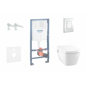 GROHE - Rapid SL Súprava predstenovej inštalácie, sprchovacej toalety a sedadla Tece, tlačidla Skate Cosmo, Rimless, SoftClose, chróm 38528SET-KT