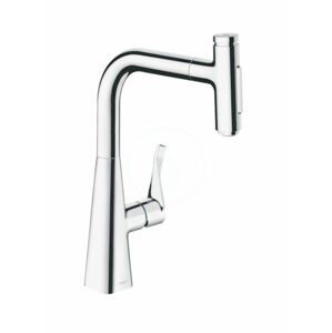 HANSGROHE HANSGROHE - M71 Drezová batéria Metris Select s výsuvnou spŕškou,  chróm 73822000