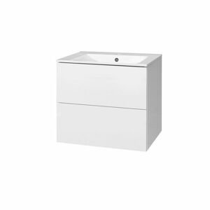 MEREO - Aira, kúpeľňová skrinka s keramickým umývadlom 61 cm, biela CN710