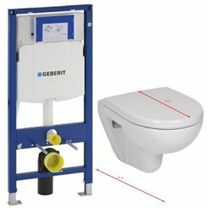 GEBERIT Duofix bez tlačidla + WC JIKA LYRA PLUS 49 + SEDADLO duraplastu 111.300.00.5 LY3