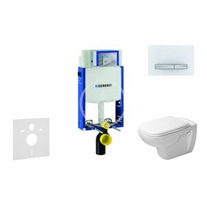 GEBERIT - Kombifix Modul na závesné WC s tlačidlom Sigma50, alpská biela + Duravit D-Code - WC a doska, Rimless, SoftClose 110.302.00.5 NH8