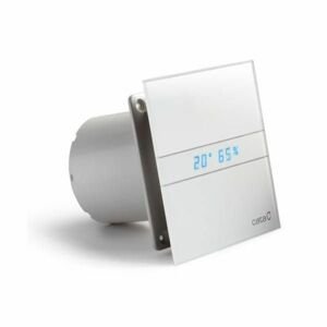 HOPA - Axiálne ventilátory na stenu či do stropu E100 GTH, HYGRO, s časovačom, sklo biele CATA00900200