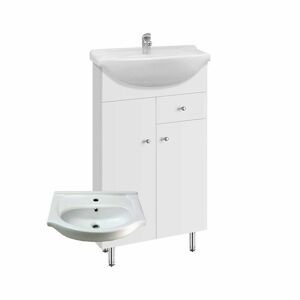 A-Interiéry - Kúpeľňová skrinka s keramickým umývadlom Vilma S 50 ZV vilma s50zv