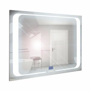A-Interiéry - Zrkadlo závesné s pieskovaným motívom a LED osvetlením Nika LED 4/100 nika ľad 4-100