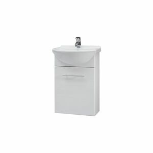 A-Interiéry - Kúpeľňová skrinka závesná s keramickým umývadlom Remus 45 ZV P / L remus 45zv