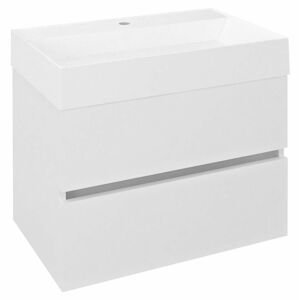 SAPHO - ODETTA umývadlová skrinka 67x50x43,5cm, biela lesk DT070-3030