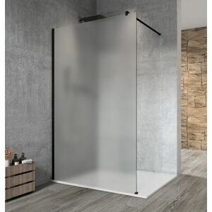 GELCO - VARIO BLACK jednodielna sprchová zástena na inštaláciu k stene, matné sklo, 800  GX1480GX1014
