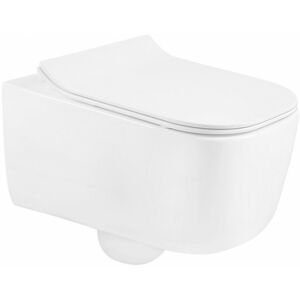 MEXEN/S - Stella Závesná WC misa vrátane sedátka s slow-slim, duroplast, biela 30680800