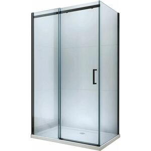 MEXEN/S - OMEGA sprchovací kút 100x70 cm, transparent, čierna 825-100-070-70-00