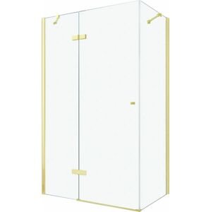 MEXEN/S - ROMA sprchovací kút 70x90 cm, transparent, zlatá 854-070-090-50-00