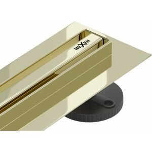 MEXEN - Flat 360 Slim žľab otočný 120 cm zlato 1541120