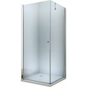 MEXEN/S - Pretoria otváracia sprchovací kút 90x80, sklo transparent, chrom + vanička 852-090-080-01-00-4010