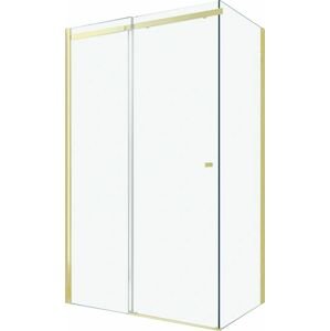 MEXEN/S - OMEGA sprchovací kút 130x100 cm, transparent, zlatá 825-130-100-50-00