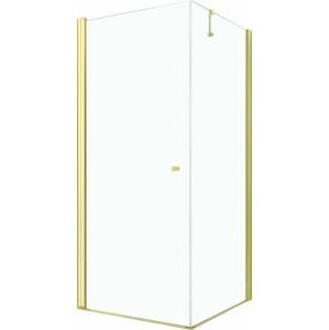 MEXEN/S - PRETORIA sprchovací kút 80x100 cm, transparent, zlatá 852-080-100-50-00