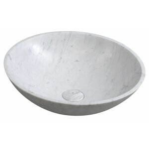 SAPHO - BLOK kamenné umývadlo 42x14 cm, biela carrara 2401-42