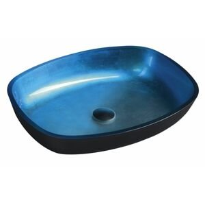 SAPHO - KVAORE sklenené umývadlo 54x40 cm, modrá TY224