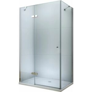 MEXEN/S - Roma sprchovací kút 110x80, kyvný, číre sklo, chróm + vanička 854-110-080-01-00-4010
