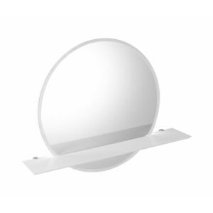 SAPHO - VISO guľaté zrkadlo s LED osvetlením a policou, ø 60cm, biela mat VS060-01