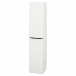 MEREO - Mailo, kúpeľňová skrinka vysoká 170 cm, biela, chróm madlo CN514LP