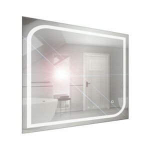 Zrkadlo závesné s pieskovaným motívom a LED osvetlením Nika LED 6/80 | A-Interiéry nika ľad 6-80