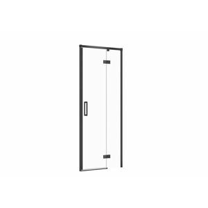 CERSANIT - Sprchové dvere LARGA ČIERNE 80X195, pravé, číre sklo S932-123