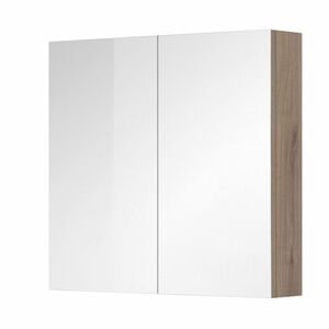 MEREO - Aira, kúpeľňová galerka 80 cm, zrkadlová skrinka, dub Kronberg CN717GD