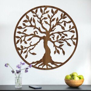 Drevený strom života na stenu - Yesod, Orech
