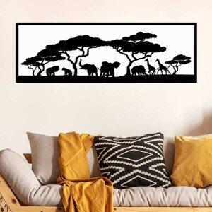 Drevený obraz na stenu - Afrika, Biela / Čierna