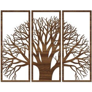 Viacdielny obraz na stenu - Strom z dreva, Orech