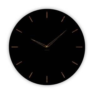 Minimalistické drevené hodiny, Čierna