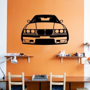 Drevený obraz na stenu - BMW E36, Čierna