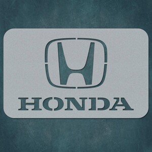 Drevený obraz - Logo značky Honda, Strieborná