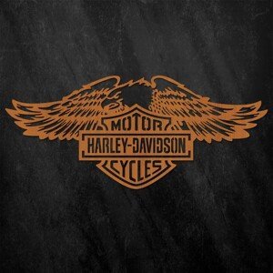 Drevený obraz - Logo Harley Davidson, Čerešňa