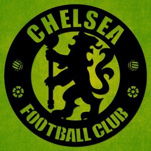Drevené logo na stenu - Chelsea FC, Čierna