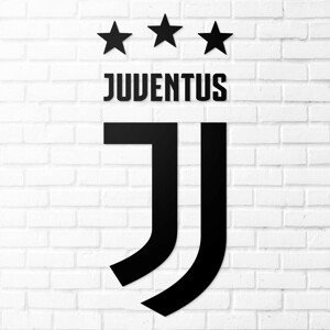 Drevené logo futbalového klubu - Juventus, Čierna