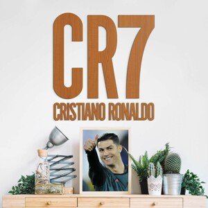 Drevený obraz loga - CR7 Cristiano Ronaldo, Čerešňa