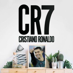 Drevený obraz loga - CR7 Cristiano Ronaldo, Čierna