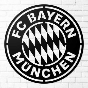 Drevené logo klubu - FC Bayern Munchen, Čierna