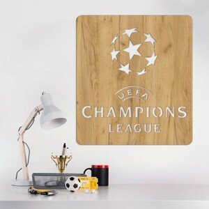 Drevený obraz na stenu - Liga majstrov UEFA , Dub zlatý