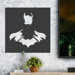 Drevený obraz z filmu - Batman, Antracitovo-šedá
