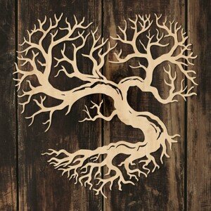 Drevený obraz stromu - Srdce života, Javor