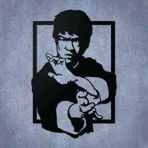 Drevený obraz - Bruce Lee, Čierna