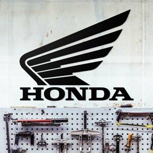 Drevené 3D logo motorky na stenu - Honda, Čierna