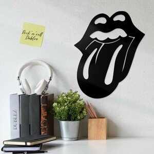 Drevený znak na stenu - The Rolling Stones, Čierna