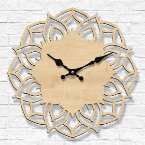 Drevené hodiny mandala - Aura, Javor