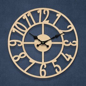 Veľké nástenné hodiny - Vintage, Javor